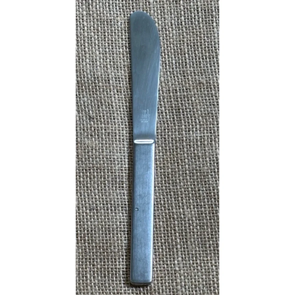 Vintage Pier 1 Butter Spreader Knife No Design Minimalist Simple Plain Flatware